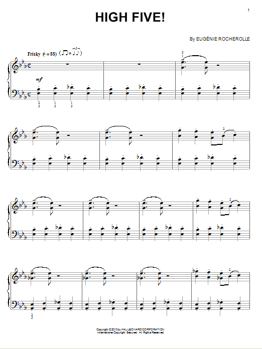 Eugénie Rocherolle High Five! Sheet Music Notes & Chords for Piano - Download or Print PDF
