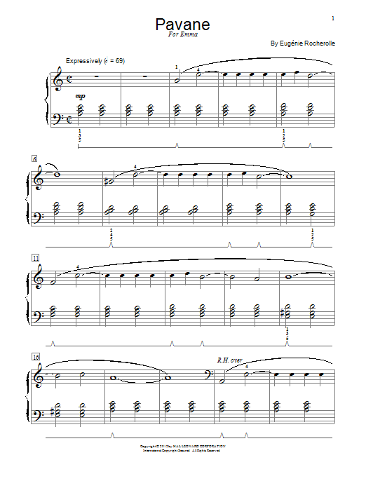 Eugénie Rocherolle Pavane Sheet Music Notes & Chords for Educational Piano - Download or Print PDF