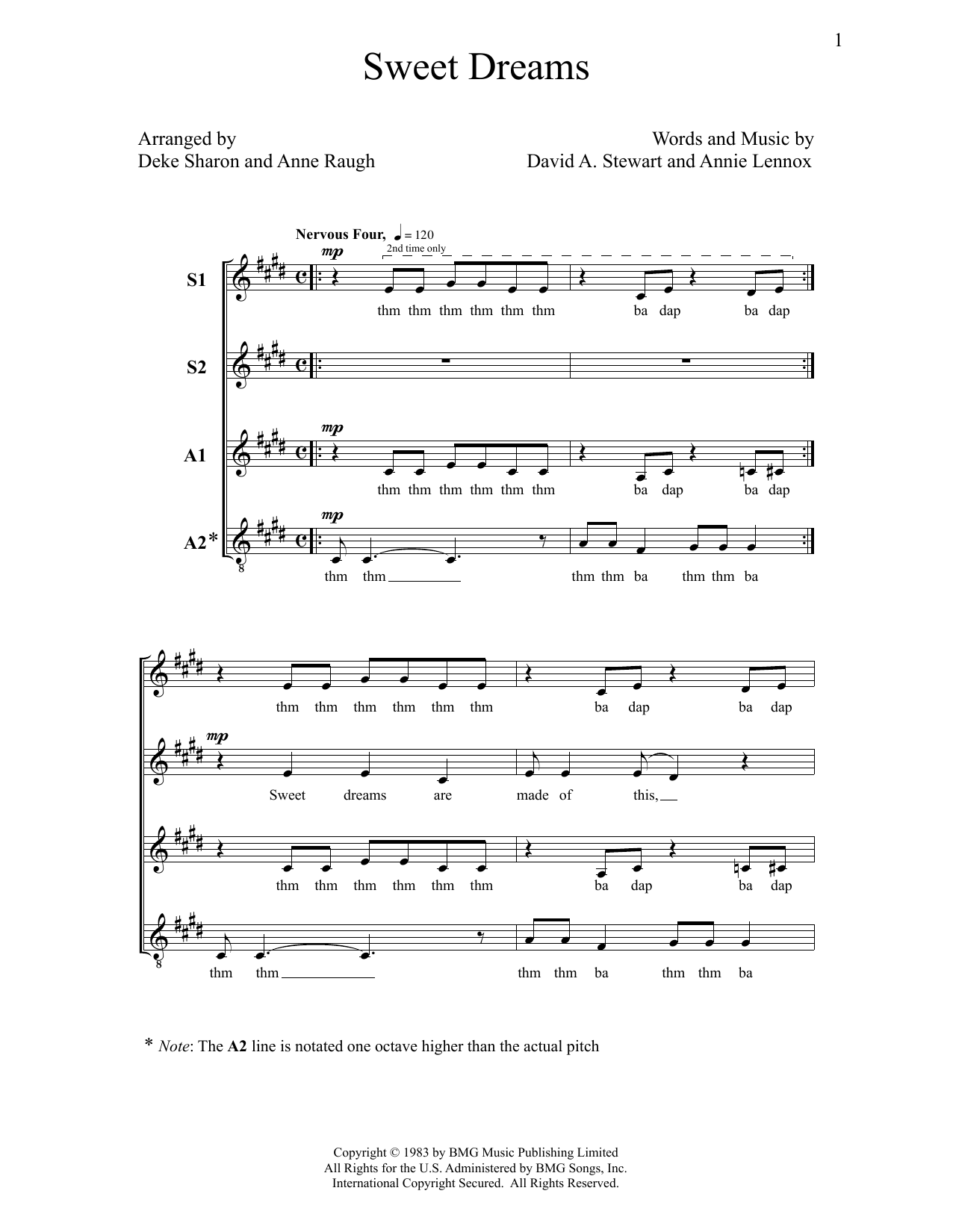 Deke Sharon Sweet Dreams Sheet Music Notes & Chords for Choral - Download or Print PDF
