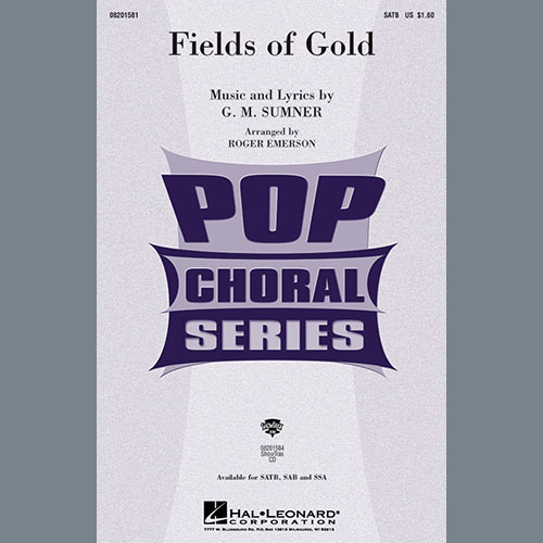 Eva Cassidy, Fields Of Gold (arr. Roger Emerson), SAB Choir