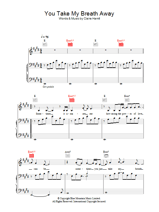 Eva Cassidy You Take My Breath Away Sheet Music Notes & Chords for Guitar Tab - Download or Print PDF