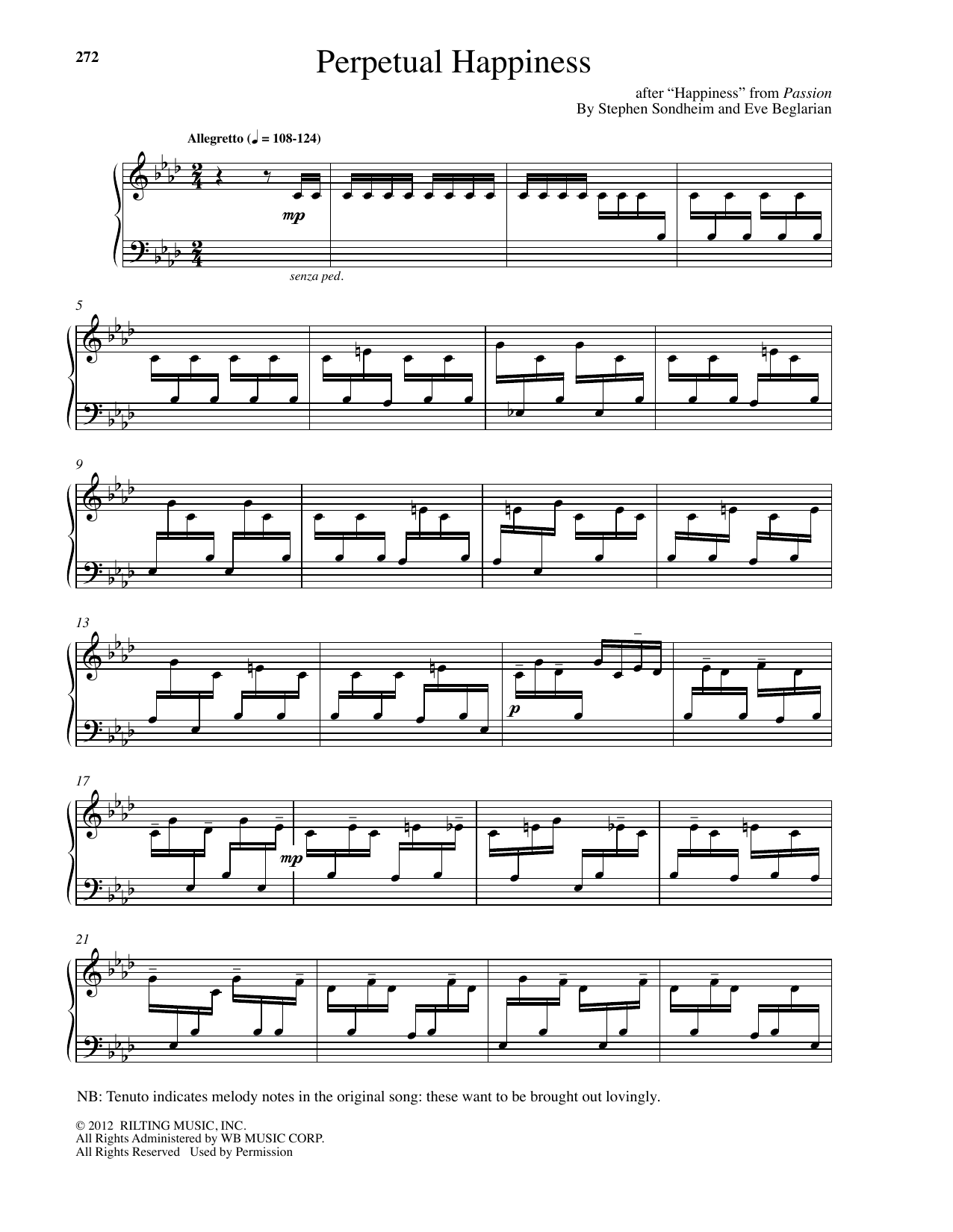 Eve Beglarian Perpetual Happiness Sheet Music Notes & Chords for Piano - Download or Print PDF