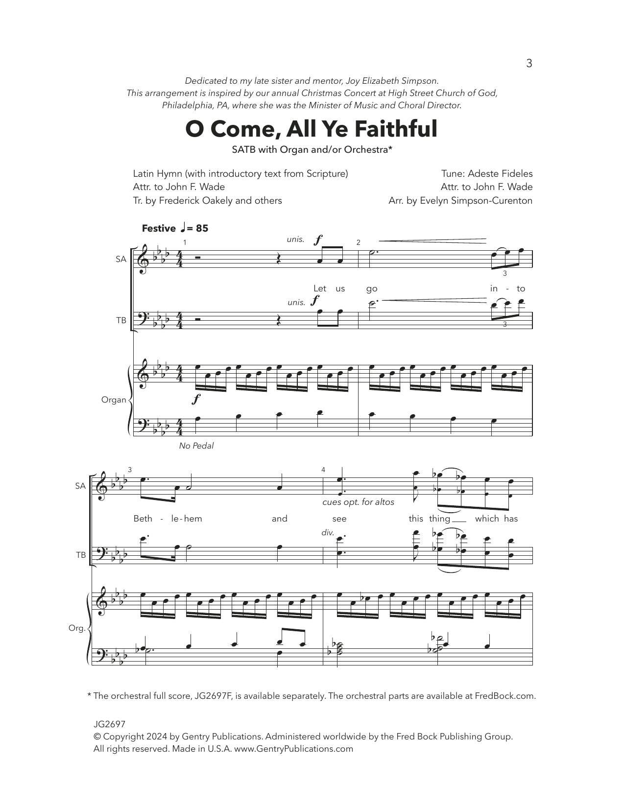 Evelyn Simpson-Curenton O Come All Ye Faithful Sheet Music Notes & Chords for SATB Choir - Download or Print PDF