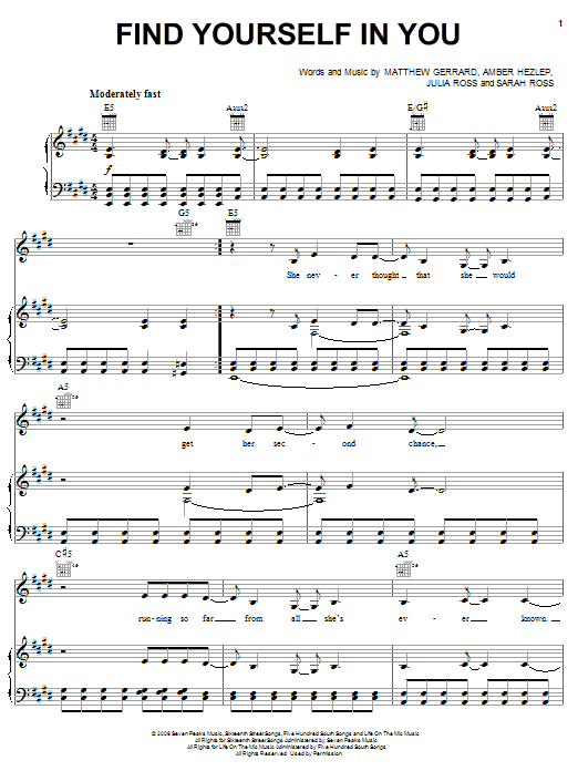 Everlife Find Yourself In You Sheet Music Notes & Chords for Easy Guitar Tab - Download or Print PDF