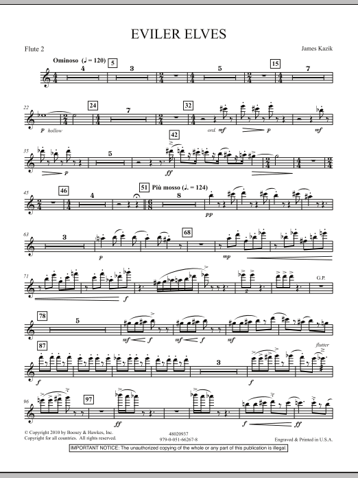 James Kazik Eviler Elves Flute 2 Sheet Music Download Pdf Score 297447