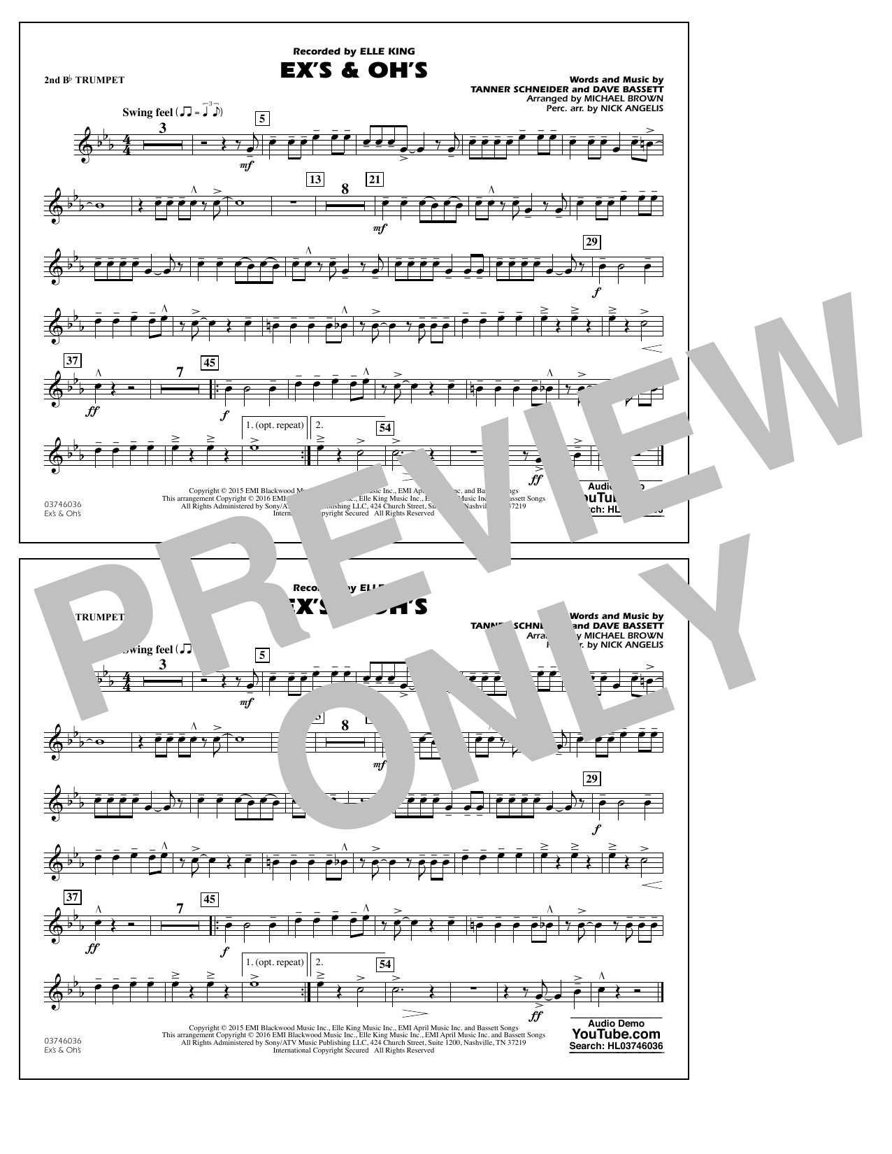 Michael Brown Ex S Oh S 2nd Bb Trumpet Sheet Music Download Pdf Score 350228 - exs and ohs roblox id