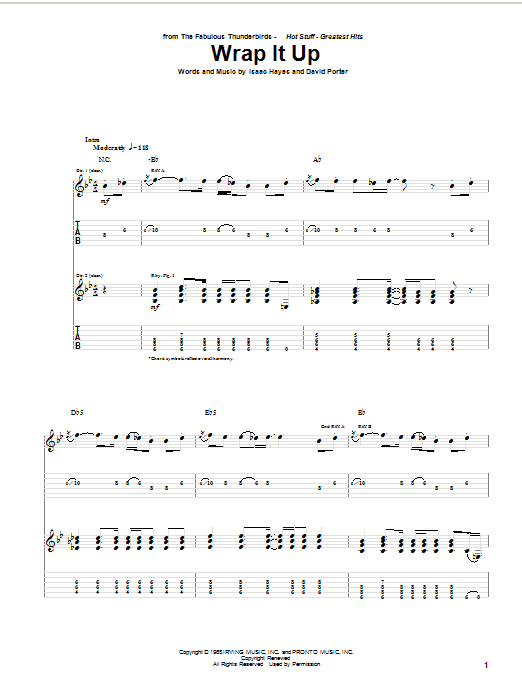 Fabulous Thunderbirds Wrap It Up Sheet Music Notes & Chords for Guitar Tab - Download or Print PDF