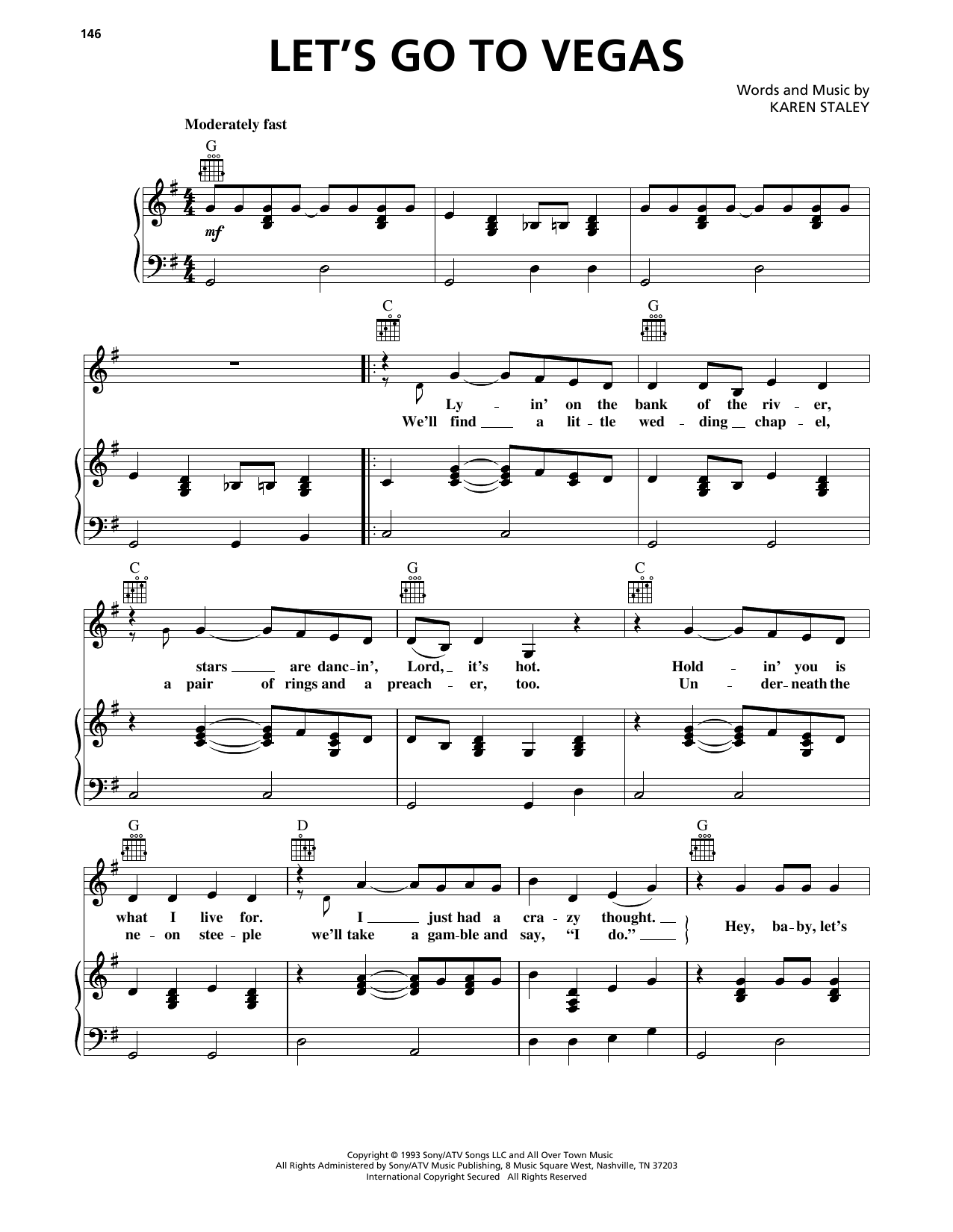 Faith Hill Let's Go To Vegas Sheet Music Notes & Chords for Piano, Vocal & Guitar Chords (Right-Hand Melody) - Download or Print PDF Faith Hill Let's Go To Vegas Sheet Music Notes & Chords for Piano, Vocal & Guitar Chords (Right-Hand Melody) - Download or Print PDF