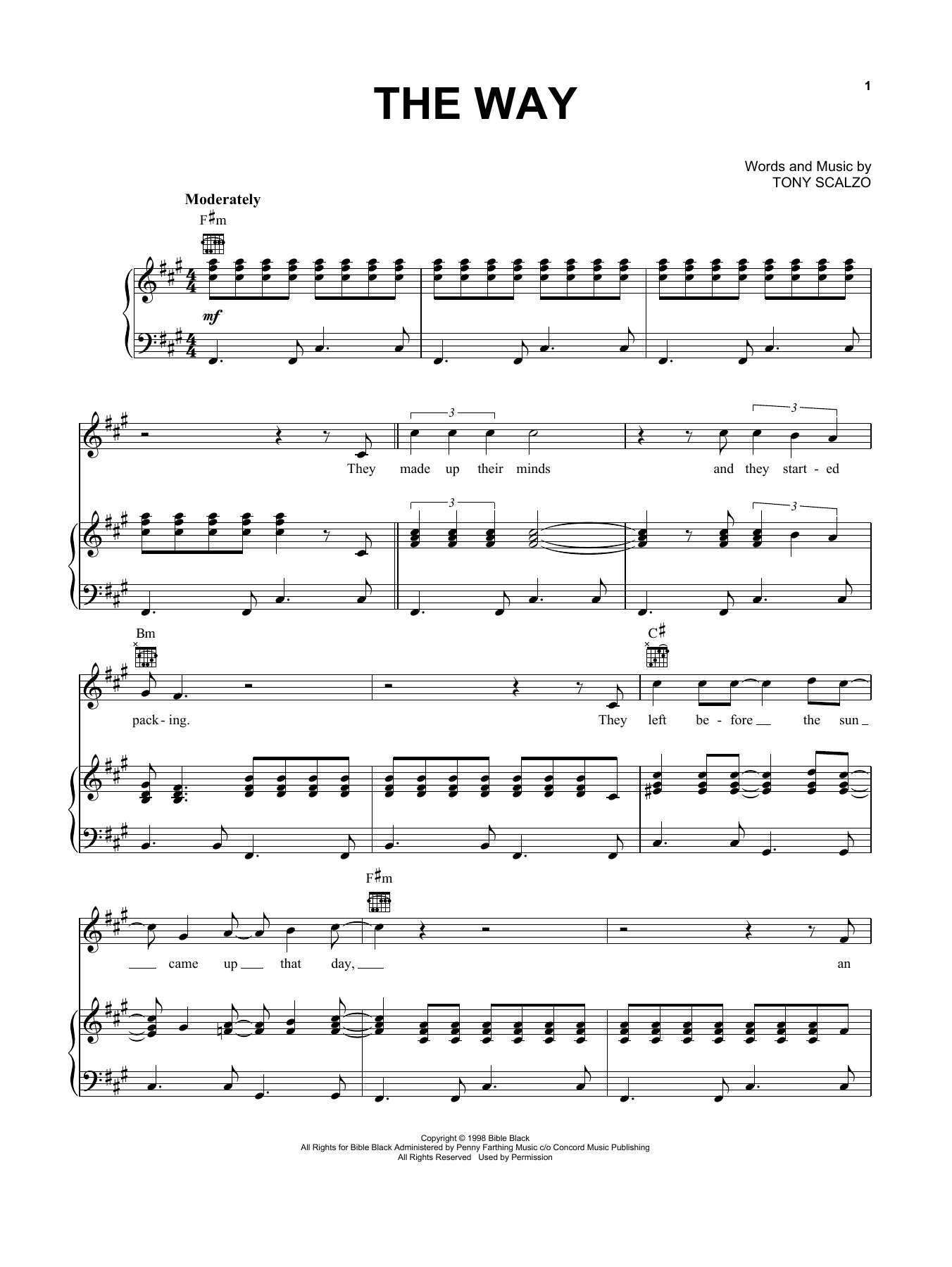 Fastball The Way Sheet Music Notes & Chords for Guitar Tab - Download or Print PDF