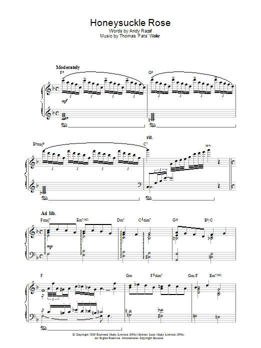 Fats Waller Honeysuckle Rose Sheet Music Notes & Chords for Trombone - Download or Print PDF