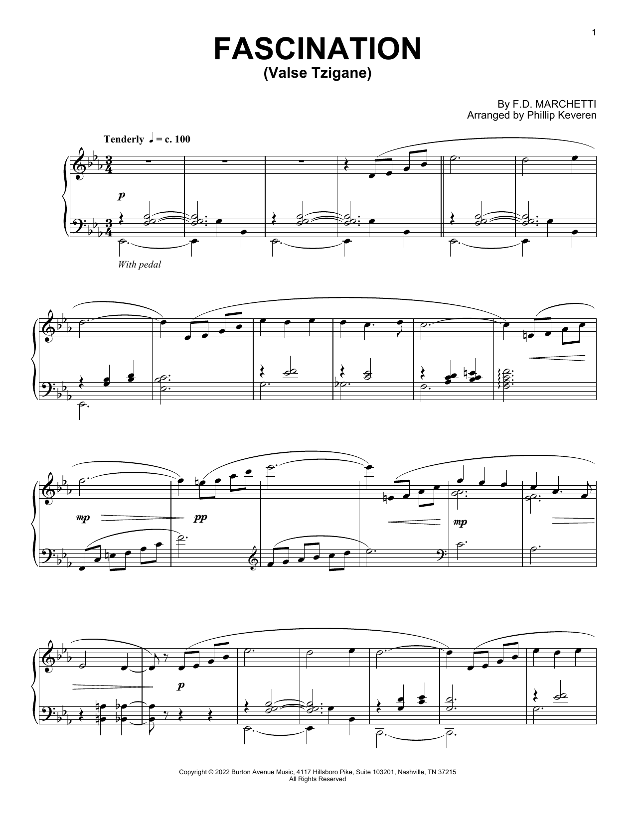 F.D. Marchetti Fascination (Valse Tzigane) (arr. Phillip Keveren) Sheet Music Notes & Chords for Piano Solo - Download or Print PDF