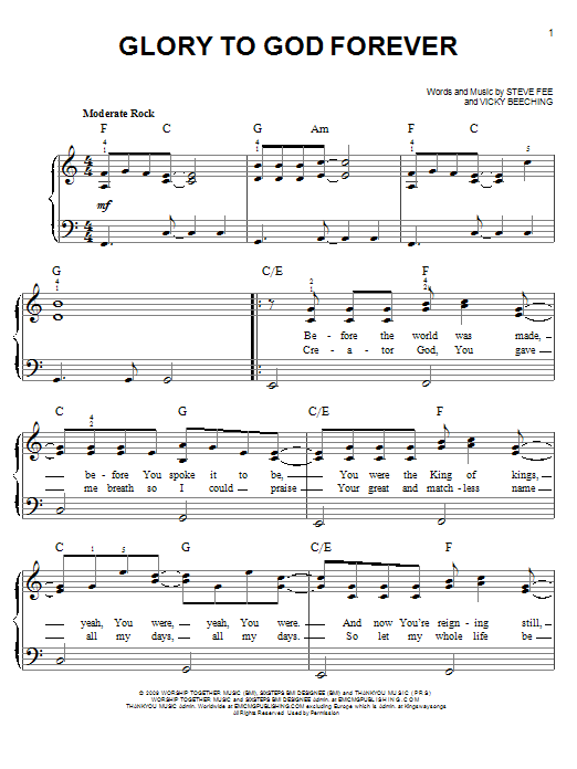 Fee Glory To God Forever Sheet Music Notes & Chords for Ukulele - Download or Print PDF