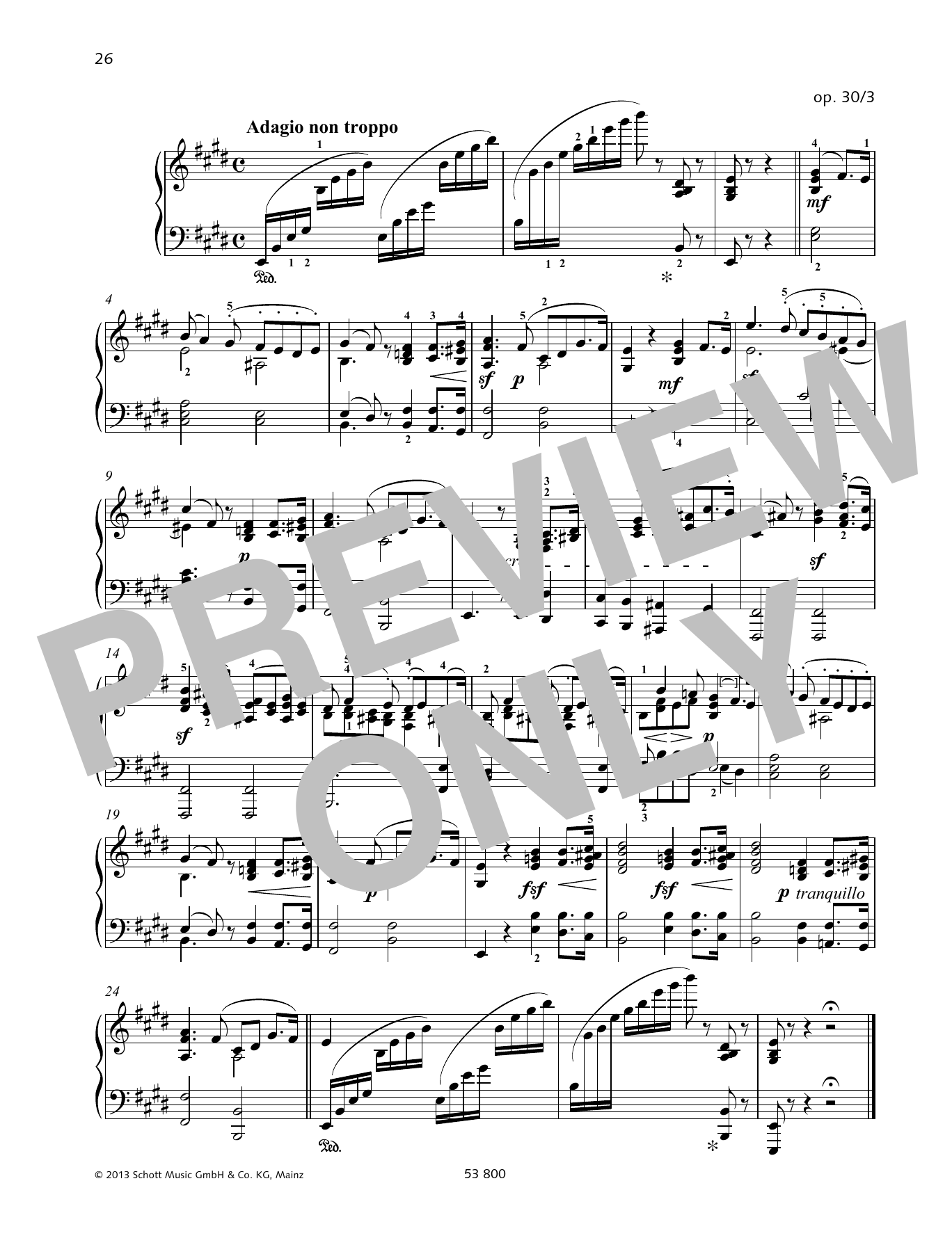 Felix Mendelssohn Bartholdy Adagio non troppo Sheet Music Notes & Chords for Piano Solo - Download or Print PDF