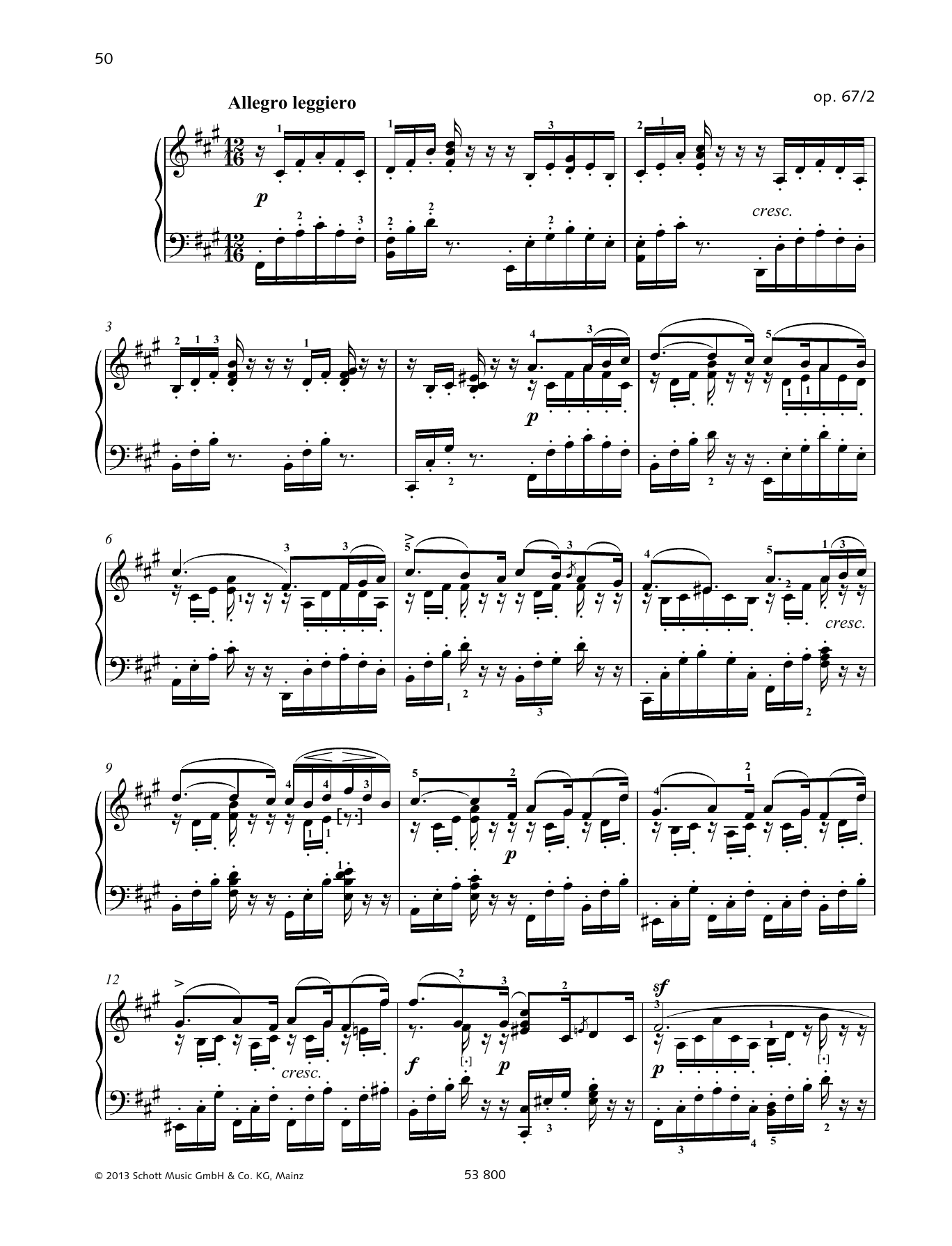 Felix Mendelssohn Bartholdy Allegro leggiero Sheet Music Notes & Chords for Piano Solo - Download or Print PDF