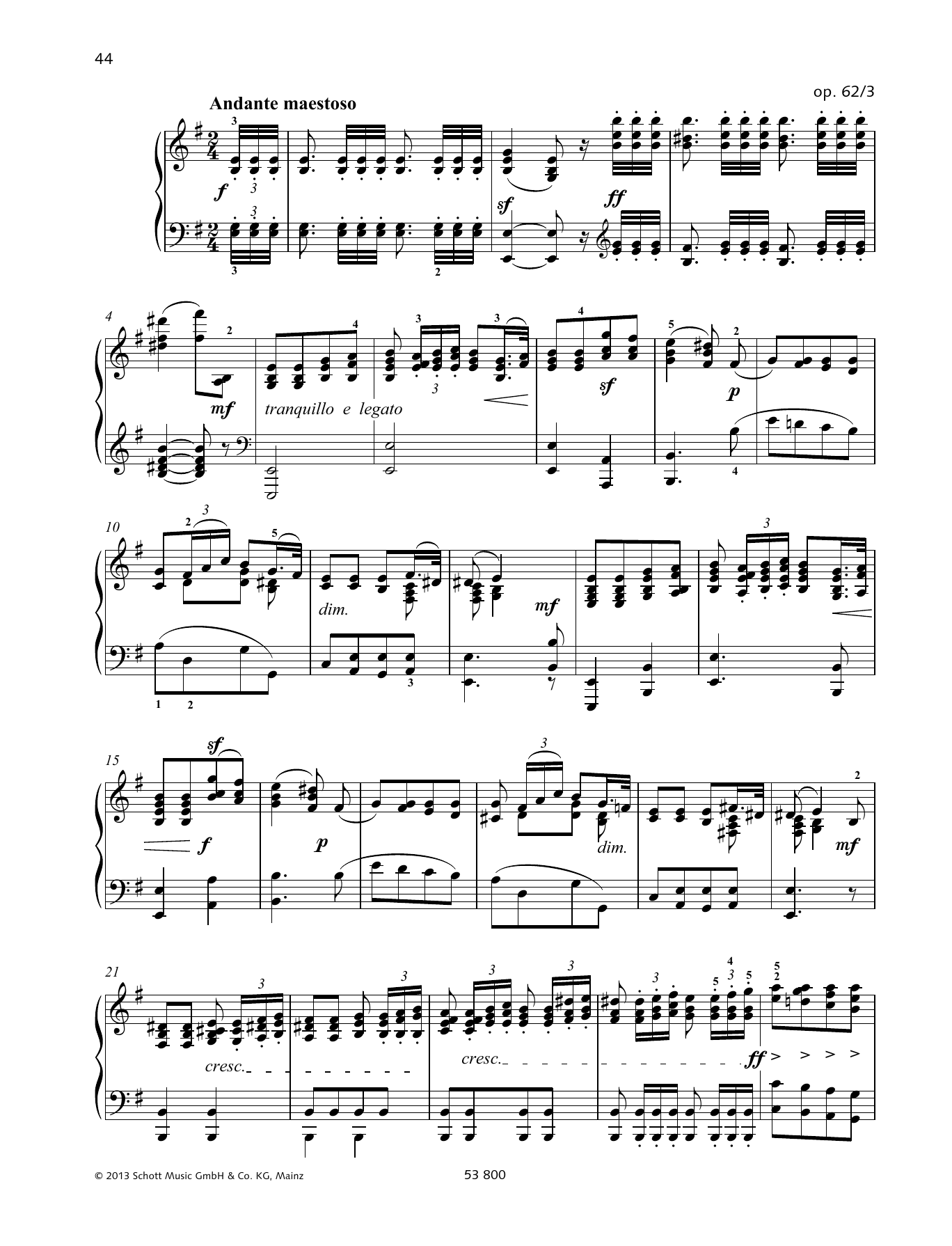 Felix Mendelssohn Bartholdy Andante maestoso Sheet Music Notes & Chords for Piano Solo - Download or Print PDF