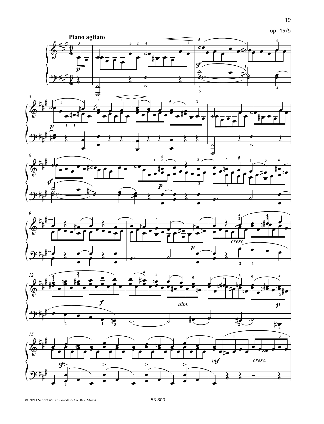 Felix Mendelssohn Bartholdy Piano agitato Sheet Music Notes & Chords for Piano Solo - Download or Print PDF