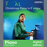 Download Felix Mendelssohn Christmas Piece in F major (Grade 7, list A1, from the ABRSM Piano Syllabus 2027 & 2028) sheet music and printable PDF music notes
