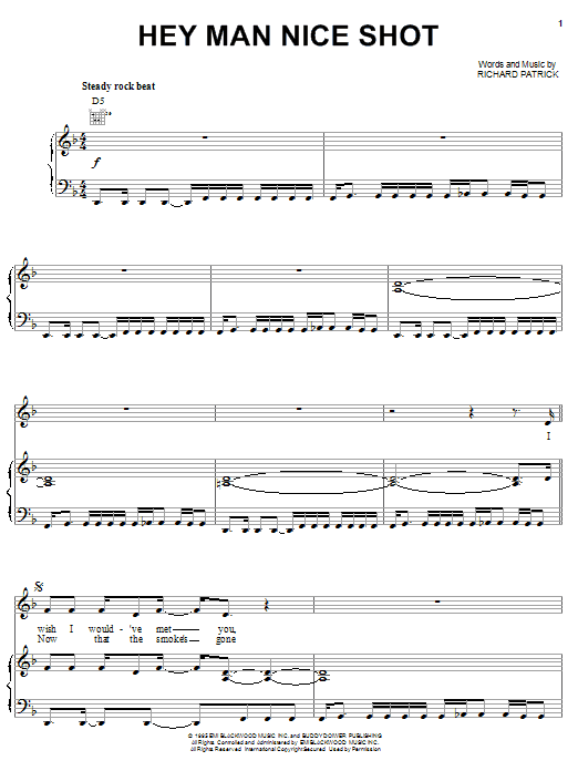 Preview Filter Hey Man Nice Shot Pop sheet music, notes and chords for Guitar Tab, SKU: 68924 Hey Man Nice Shot sheet music