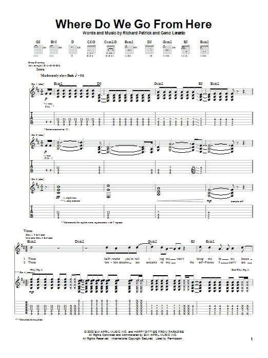 Filter Where Do We Go From Here Sheet Music Notes & Chords for Guitar Tab - Download or Print PDF