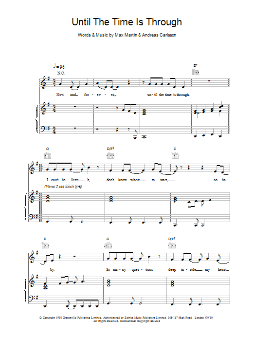 Until The Time Is Through sheet music