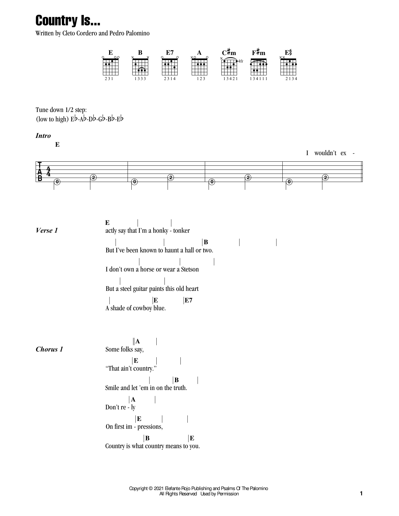 Flatland Cavalry Country Is... Sheet Music Notes & Chords for Guitar Chords/Lyrics - Download or Print PDF