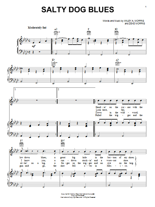 Flatt & Scruggs Salty Dog Blues Sheet Music Notes & Chords for Banjo Tab - Download or Print PDF