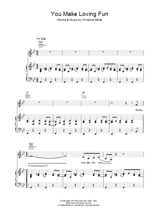 Fleetwood Mac You Make Loving Fun Sheet Music Notes & Chords for Guitar Chords/Lyrics - Download or Print PDF