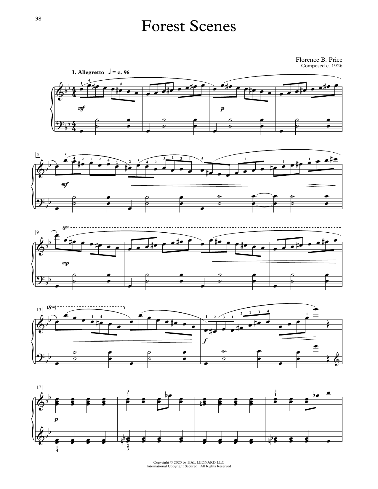 Florence Price Forest Scenes Sheet Music Notes & Chords for Educational Piano - Download or Print PDF