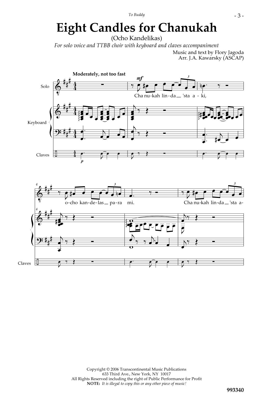 Flory Jagoda Eight Candles for Chanukah Sheet Music Notes & Chords for Choral - Download or Print PDF