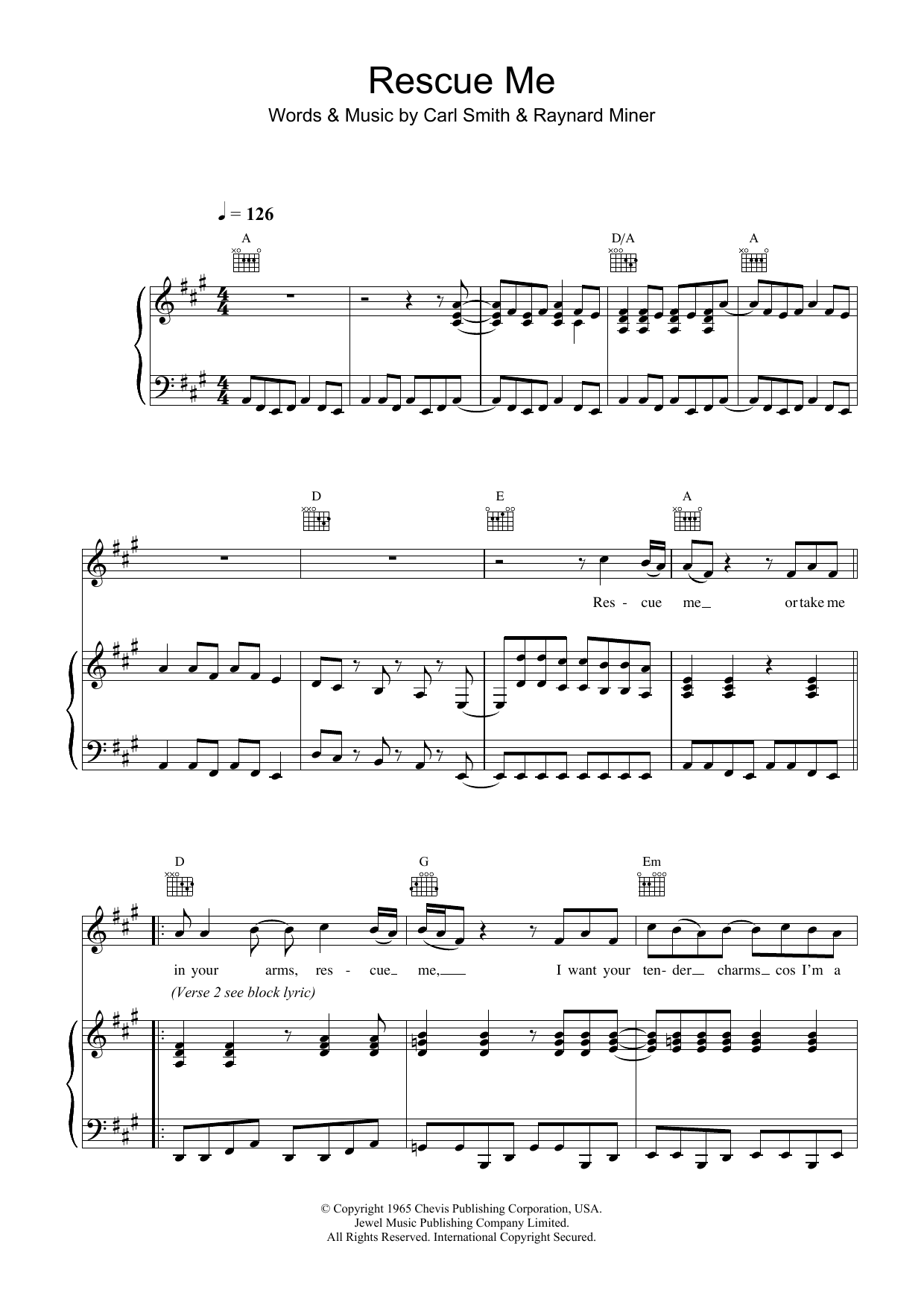 Fontella Bass Rescue Me Sheet Music Notes & Chords for Easy Piano - Download or Print PDF