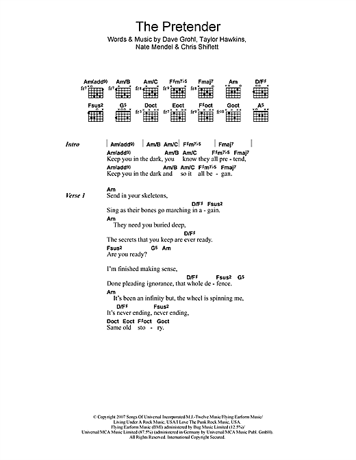 The Pretender sheet music