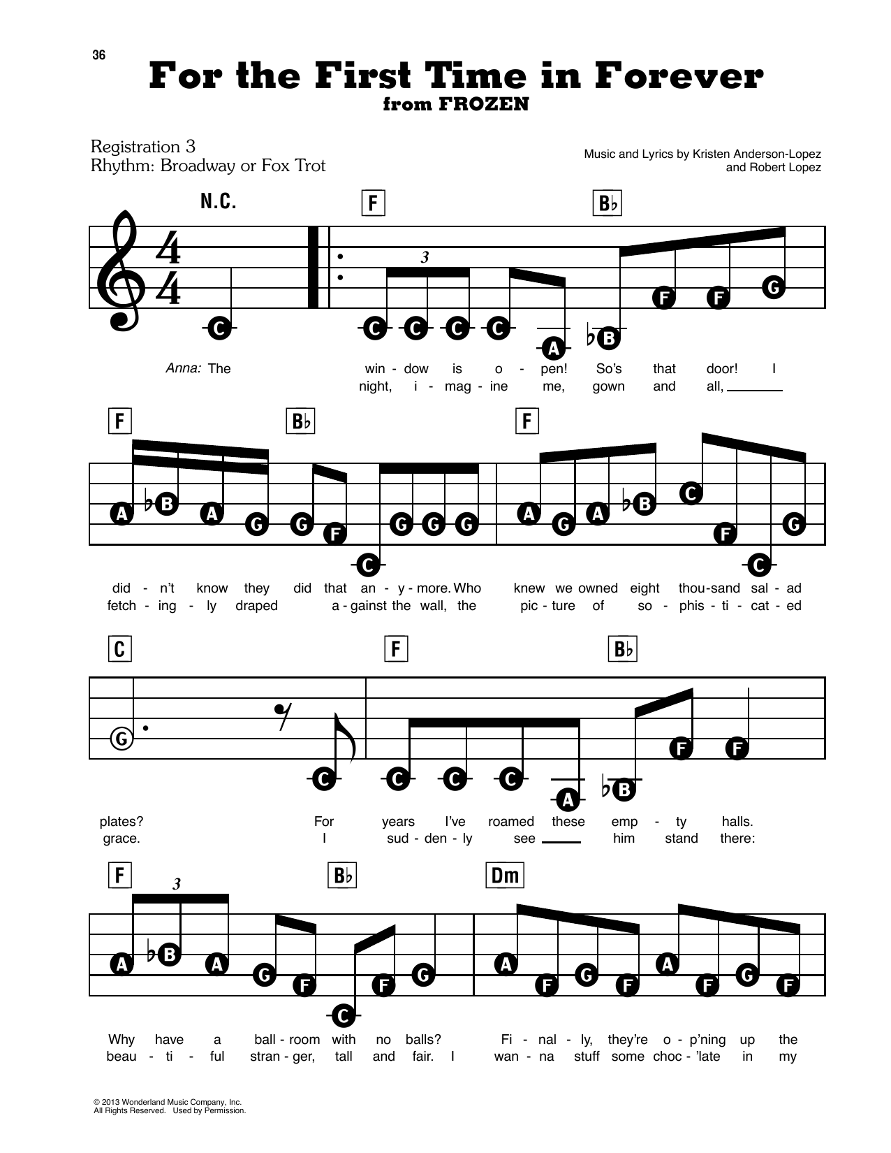 Kristen Bell Idina Menzel For The First Time In Forever From Disney S Frozen Sheet Music Download Pdf Score 199974