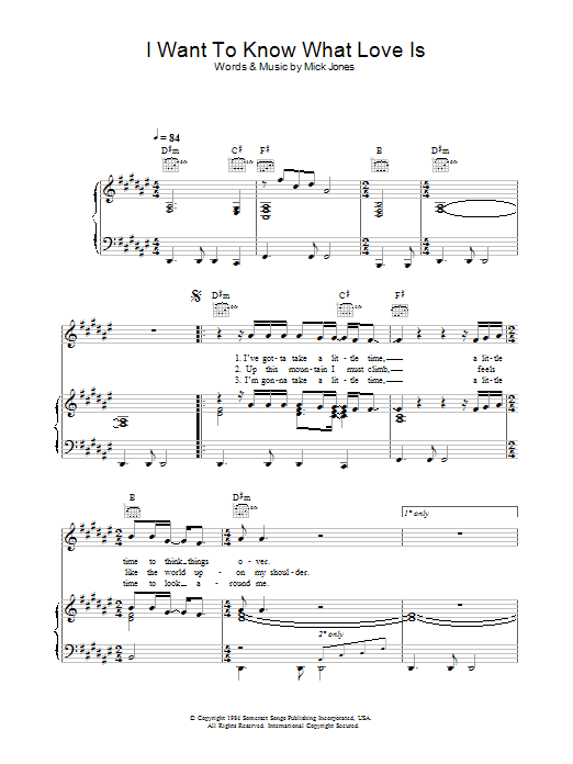 Foreigner I Want To Know What Love Is Sheet Music Notes & Chords for Trombone Solo - Download or Print PDF