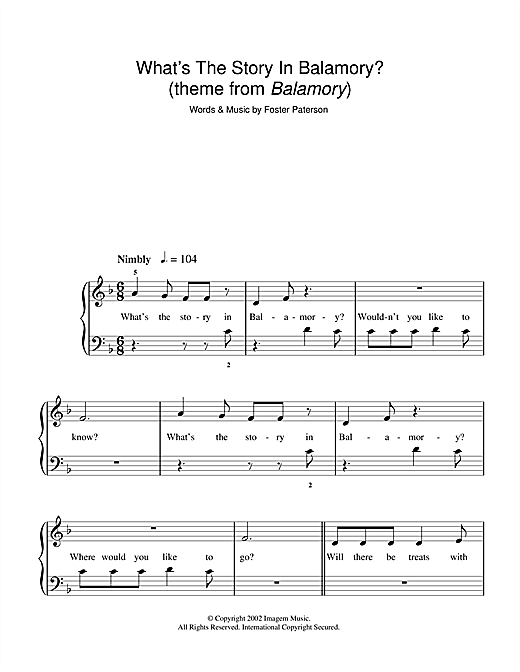 Foster Paterson What's The Story In Balamory (theme from Balamory) Sheet Music Notes & Chords for 5-Finger Piano - Download or Print PDF