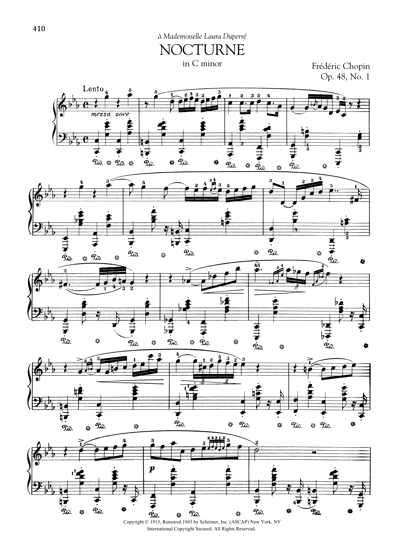 Nocturne in C minor, Op. 48, No. 1 sheet music