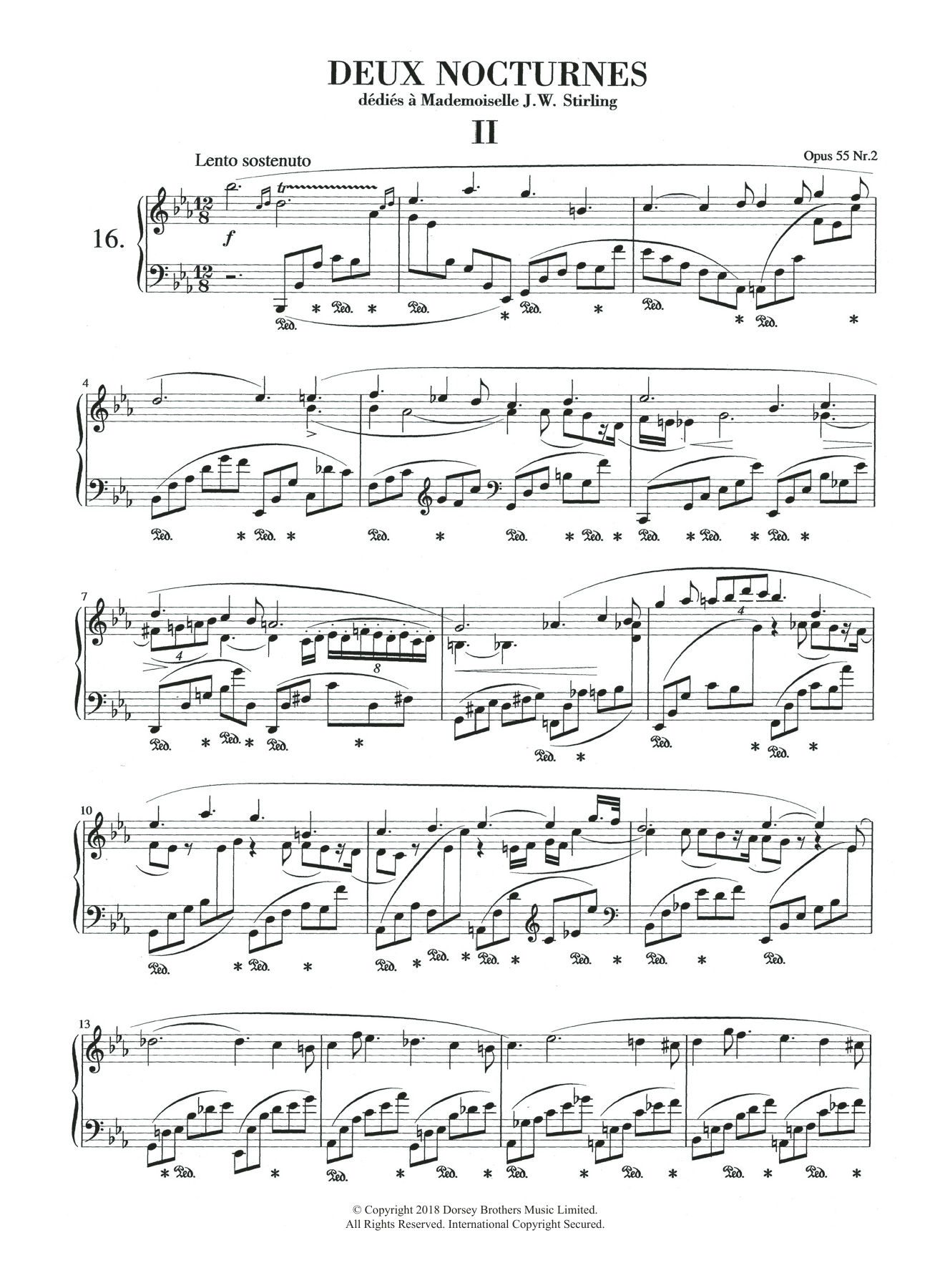 Nocturne In E Flat Major, Op.55, No.2 sheet music