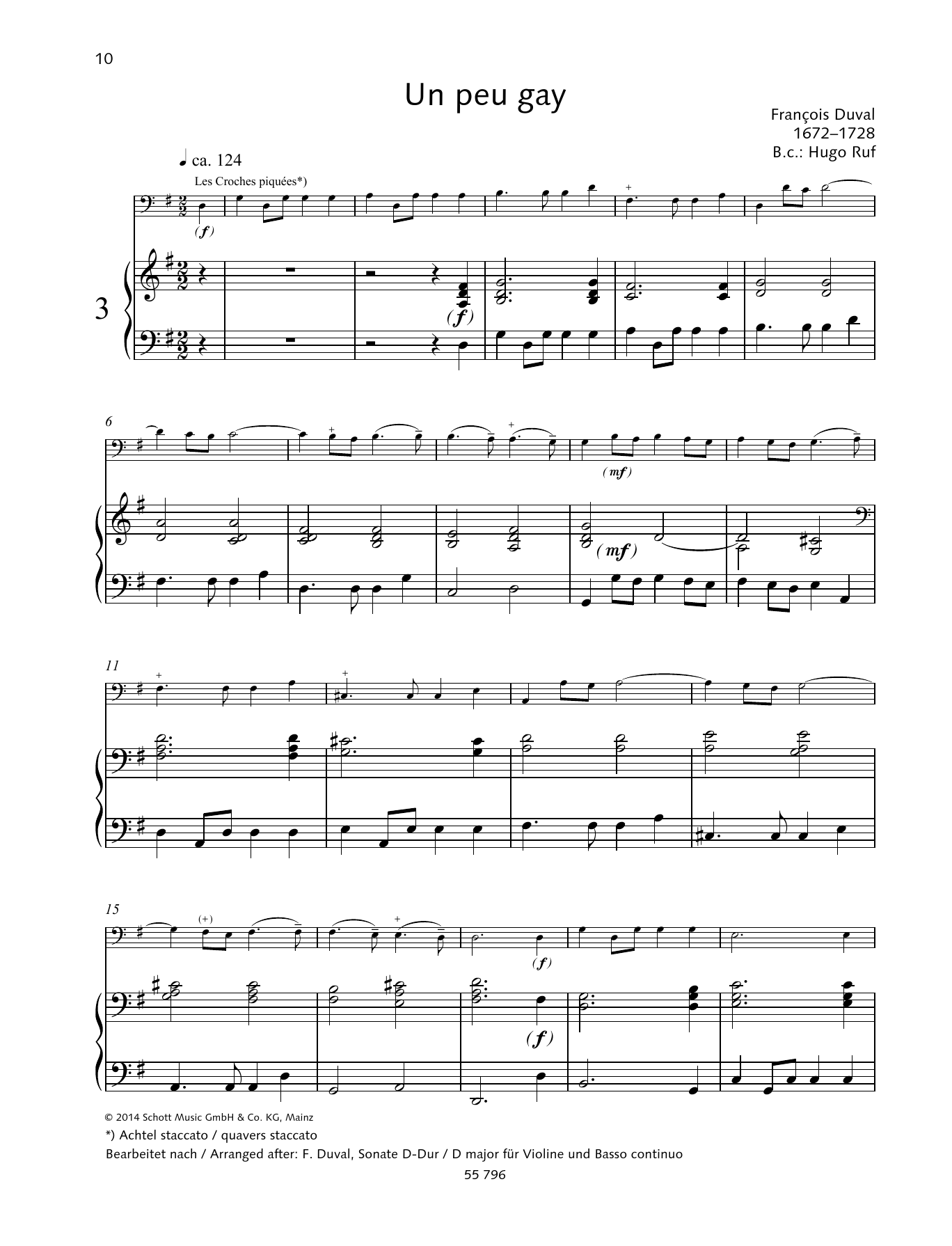 Preview François Duval Un peu gay Classical sheet music, notes and chords for String Solo, SKU: 364024 Un peu gay sheet music