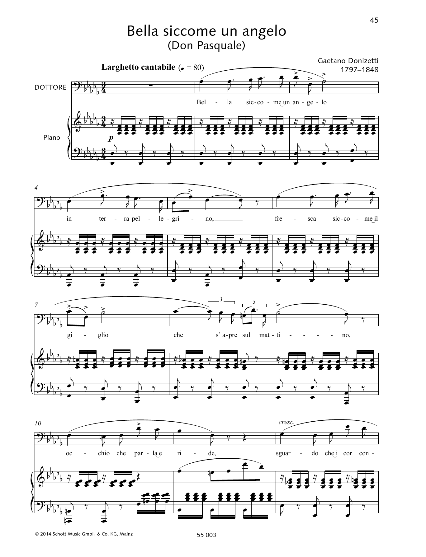 Francesca Licciarda Bella siccome un angelo Sheet Music Notes & Chords for Piano & Vocal - Download or Print PDF