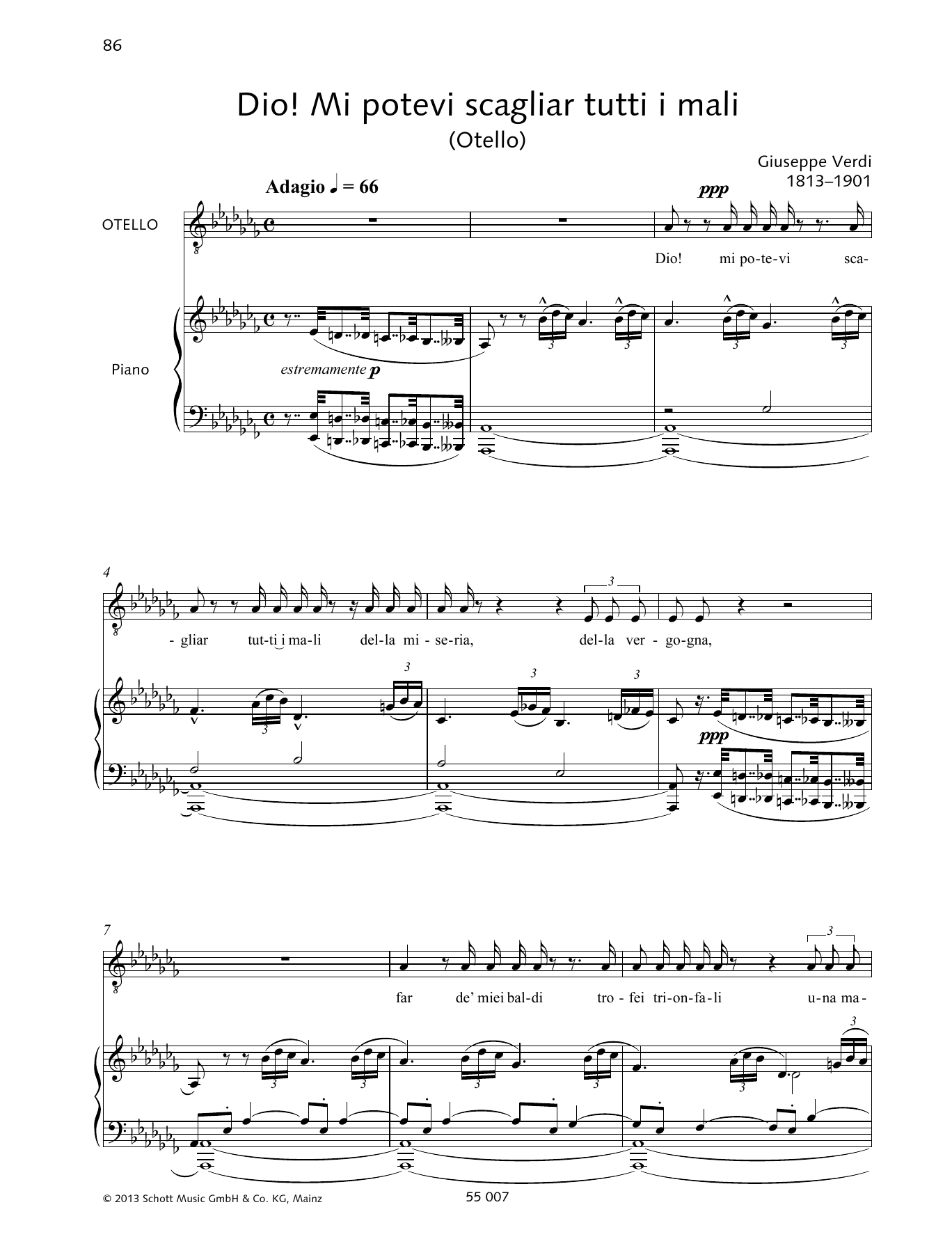 Francesca Licciarda Dio! Mi potevi scagliare tutti i mali Sheet Music Notes & Chords for Piano & Vocal - Download or Print PDF