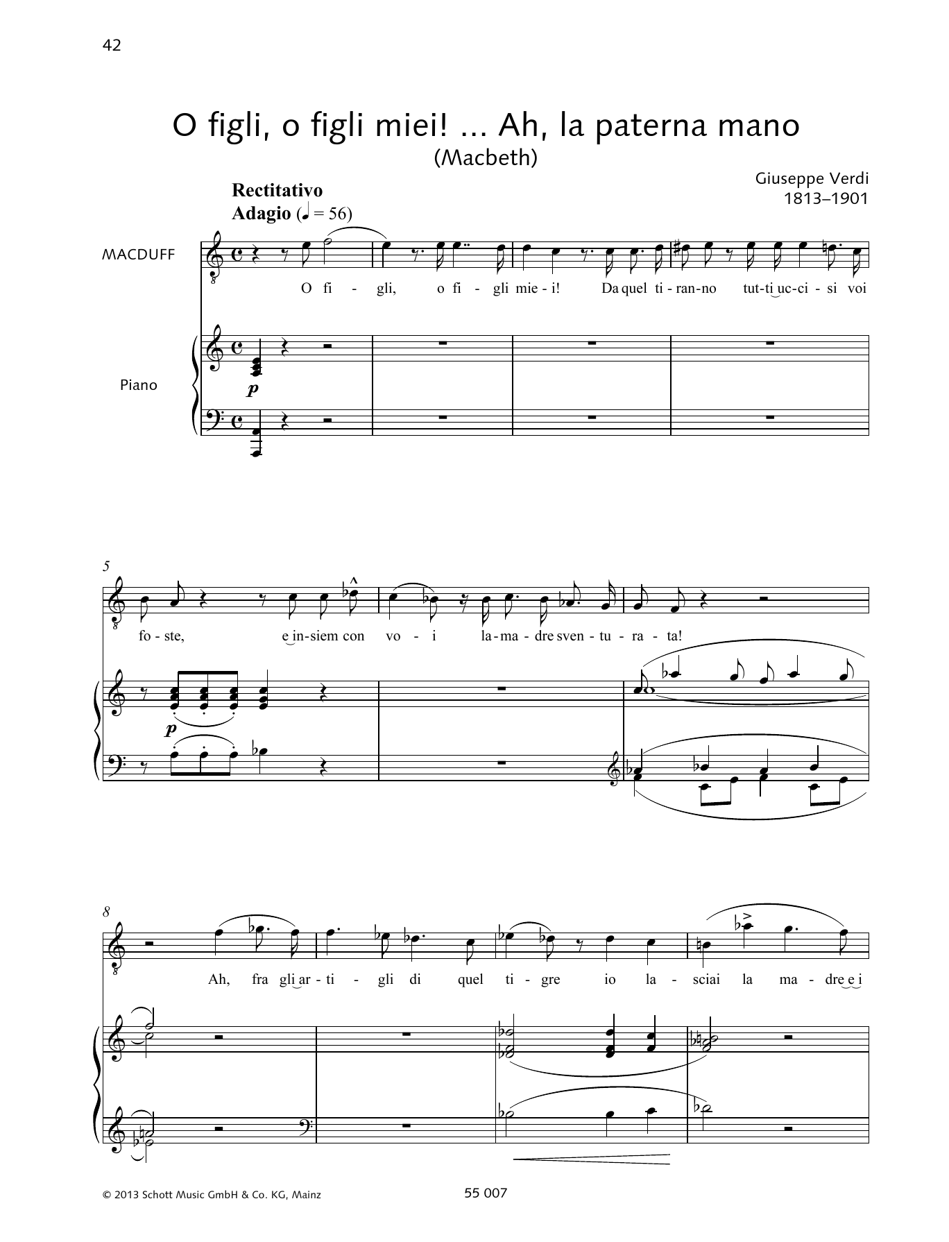 Francesca Licciarda O figli, o figli miei! ... Ah, la paterna mano Sheet Music Notes & Chords for Piano & Vocal - Download or Print PDF