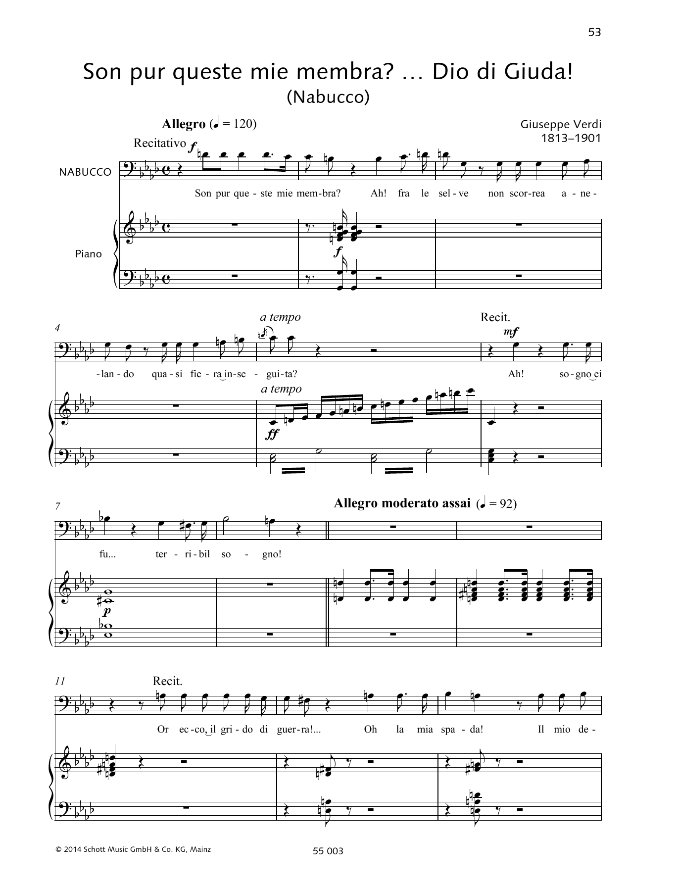 Francesca Licciarda Son pur queste mie membra?... Dio di Giuda! Sheet Music Notes & Chords for Piano & Vocal - Download or Print PDF