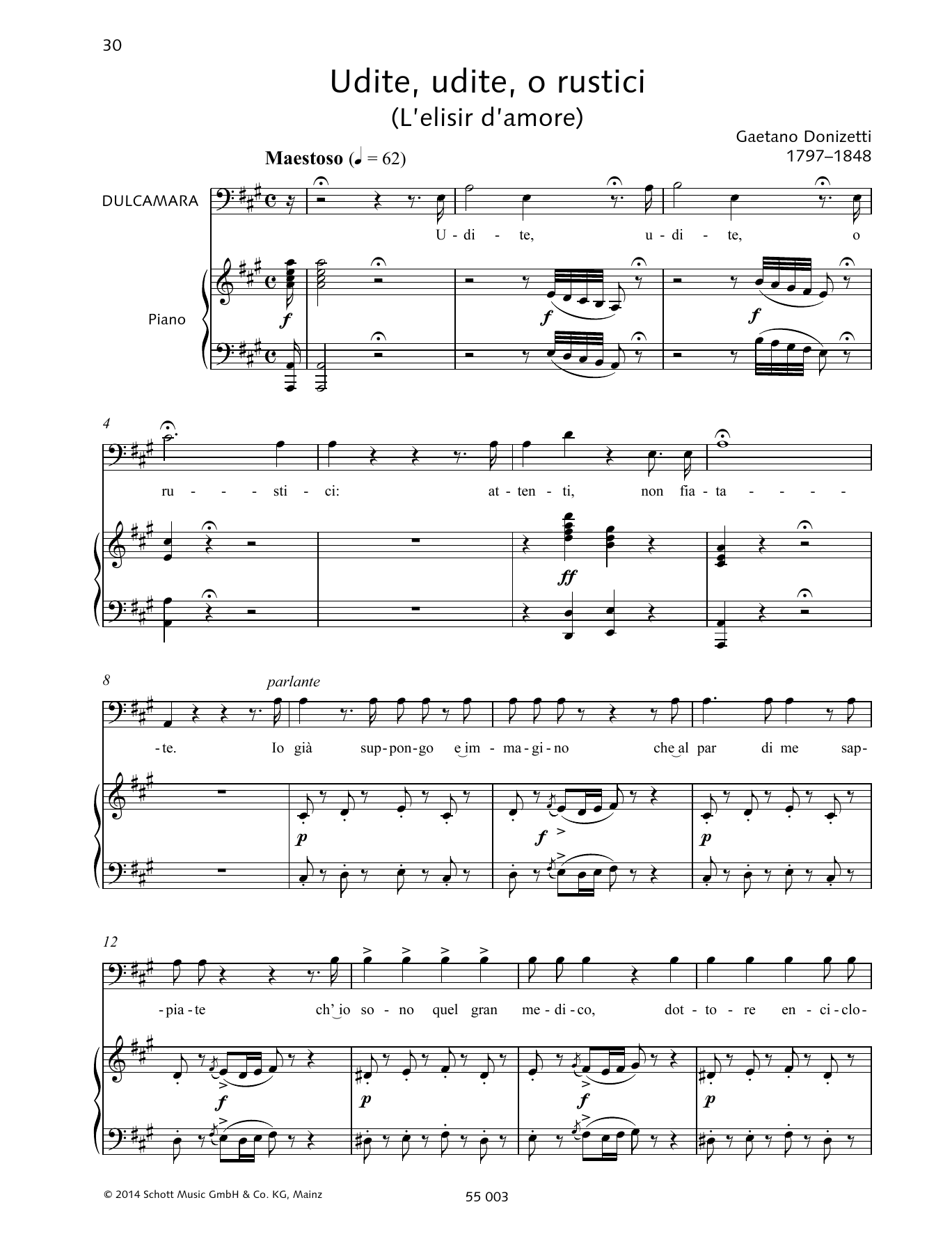 Francesca Licciarda Udite, udite, o rustici Sheet Music Notes & Chords for Piano & Vocal - Download or Print PDF