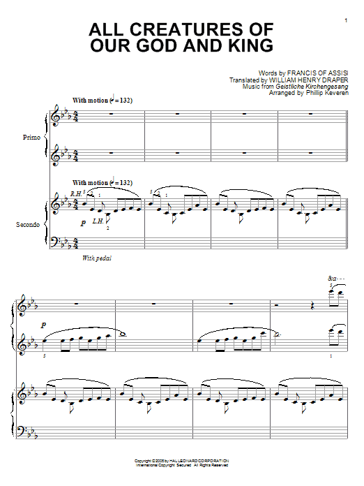 Phillip Keveren All Creatures Of Our God And King Sheet Music Notes & Chords for Piano - Download or Print PDF