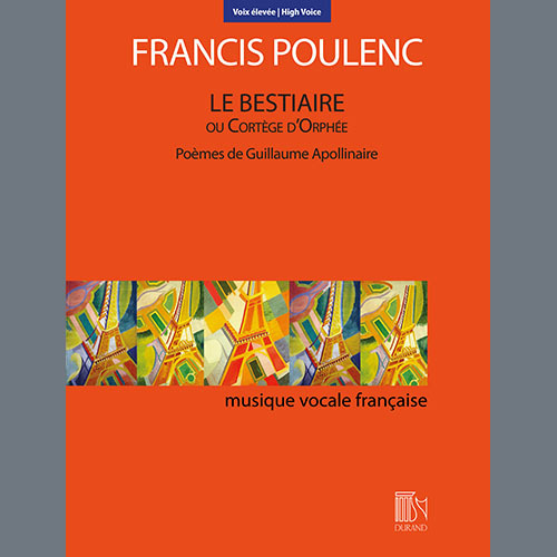 Francis Poulenc, Le Bestiaire ou le Cortège d'Orphée (High Voice), Piano & Vocal