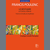 Download Francis Poulenc Le Bestiaire ou le Cortège d'Orphée (High Voice) sheet music and printable PDF music notes