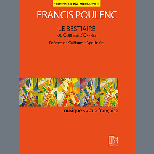 Francis Poulenc, Le Bestiaire ou le Cortège d'Orphée (Low Voice), Piano & Vocal
