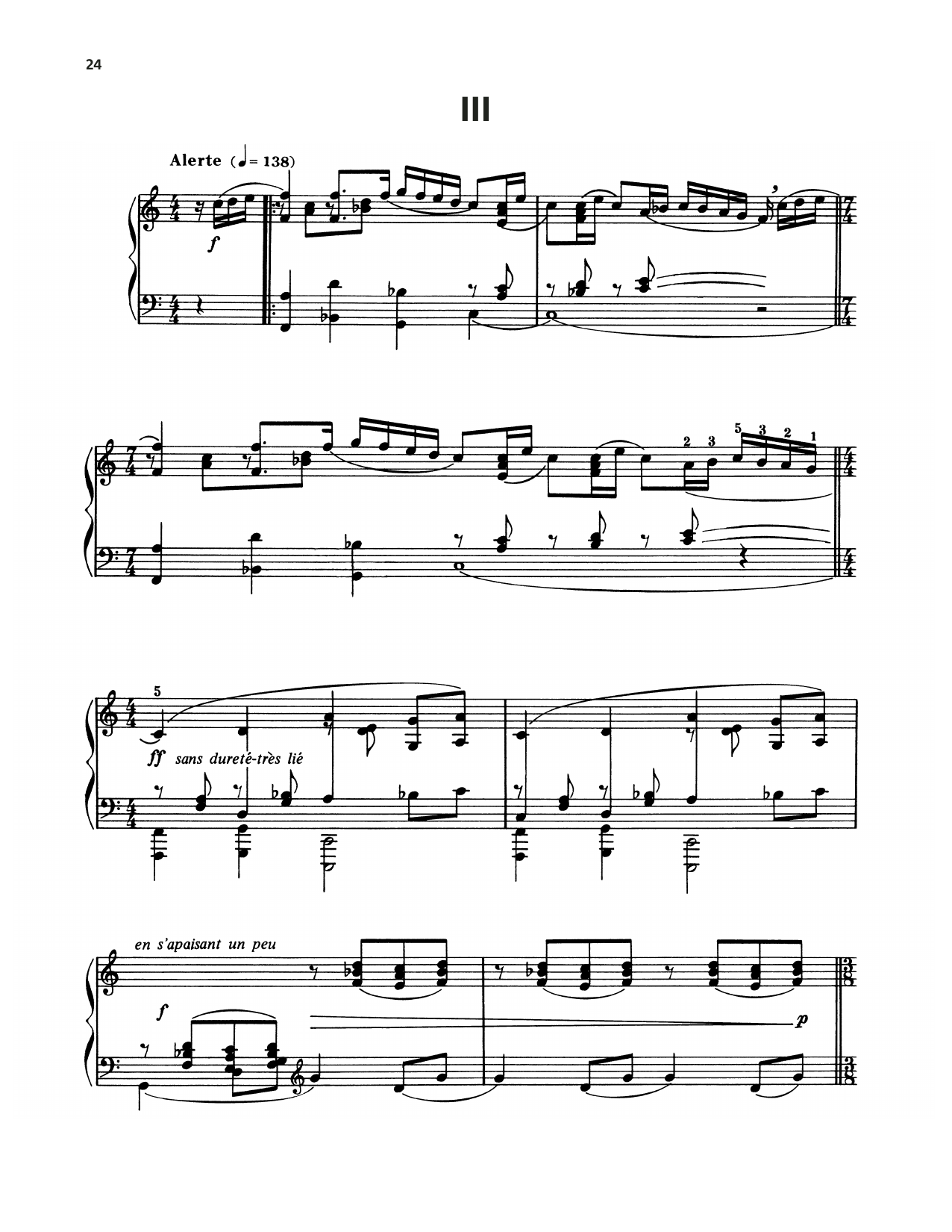 Francis Poulenc Mouvements Perpetuel Three Sheet Music Notes & Chords for Piano Solo - Download or Print PDF