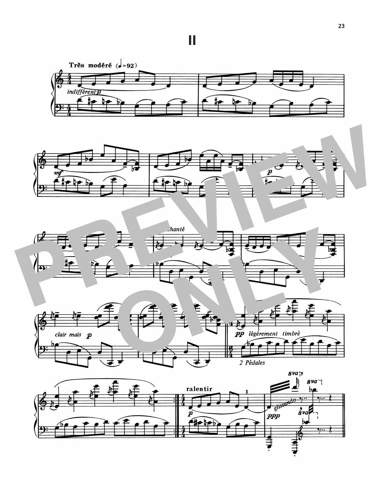 Francis Poulenc Mouvements Perpetuel Two Sheet Music Notes & Chords for Piano Solo - Download or Print PDF
