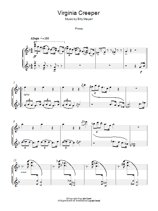 Francis Shaw Virginia Creeper Sheet Music Notes & Chords for Piano Duet - Download or Print PDF