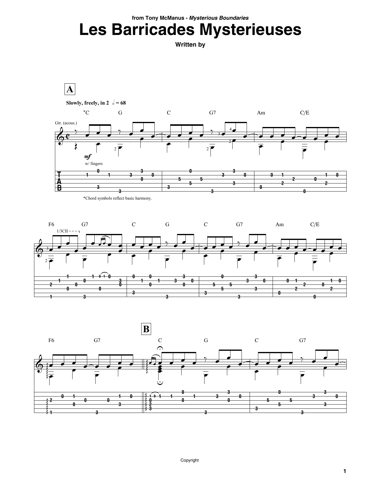 Francois Couperin Les Barricades Mysterieuses Sheet Music Notes & Chords for Solo Guitar Tab - Download or Print PDF